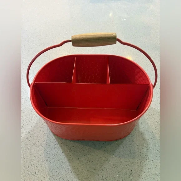 Hammered Metal Coral Kitchen Utensil Holder - Picture 7 of 11